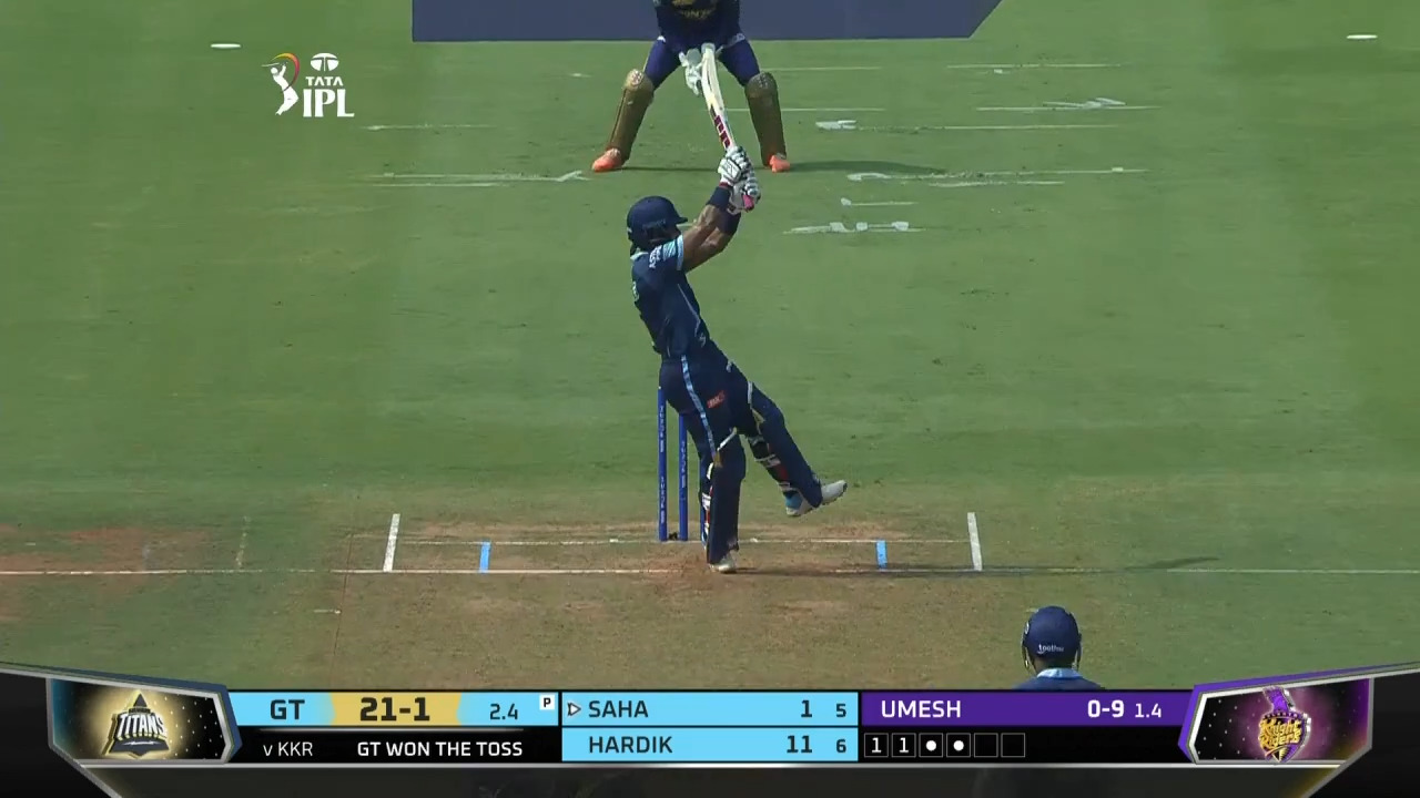 M35: KKR vs GT – Wriddhiman Saha Six