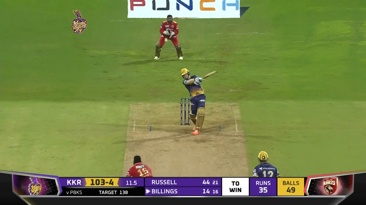 M08: KKR vs PBKS – Sam Billings Six background