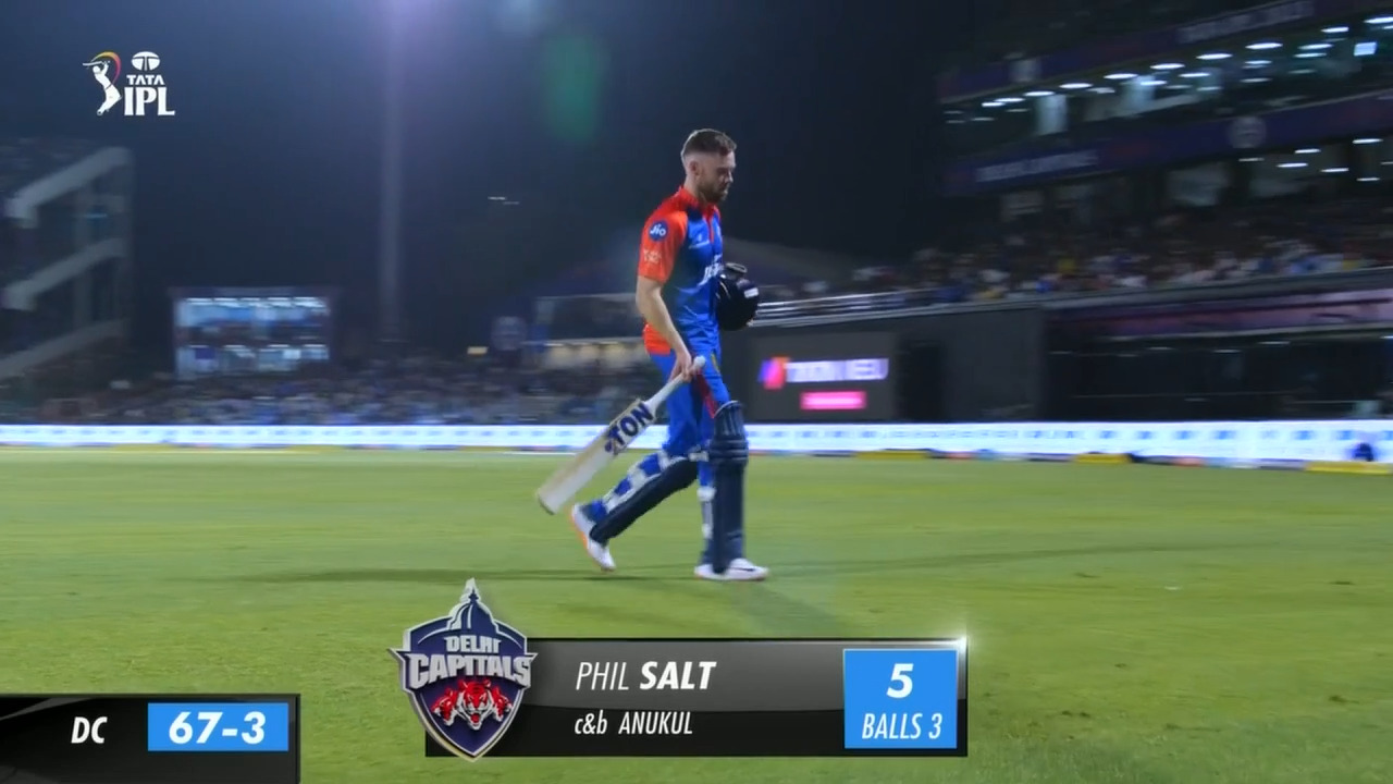 M28: DC vs KKR – Phil Salt Wicket