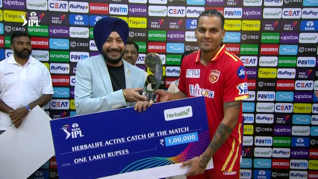 M02: PBKS vs KKR – Herbalife Active Catch of the Match – Rahul Chahar
