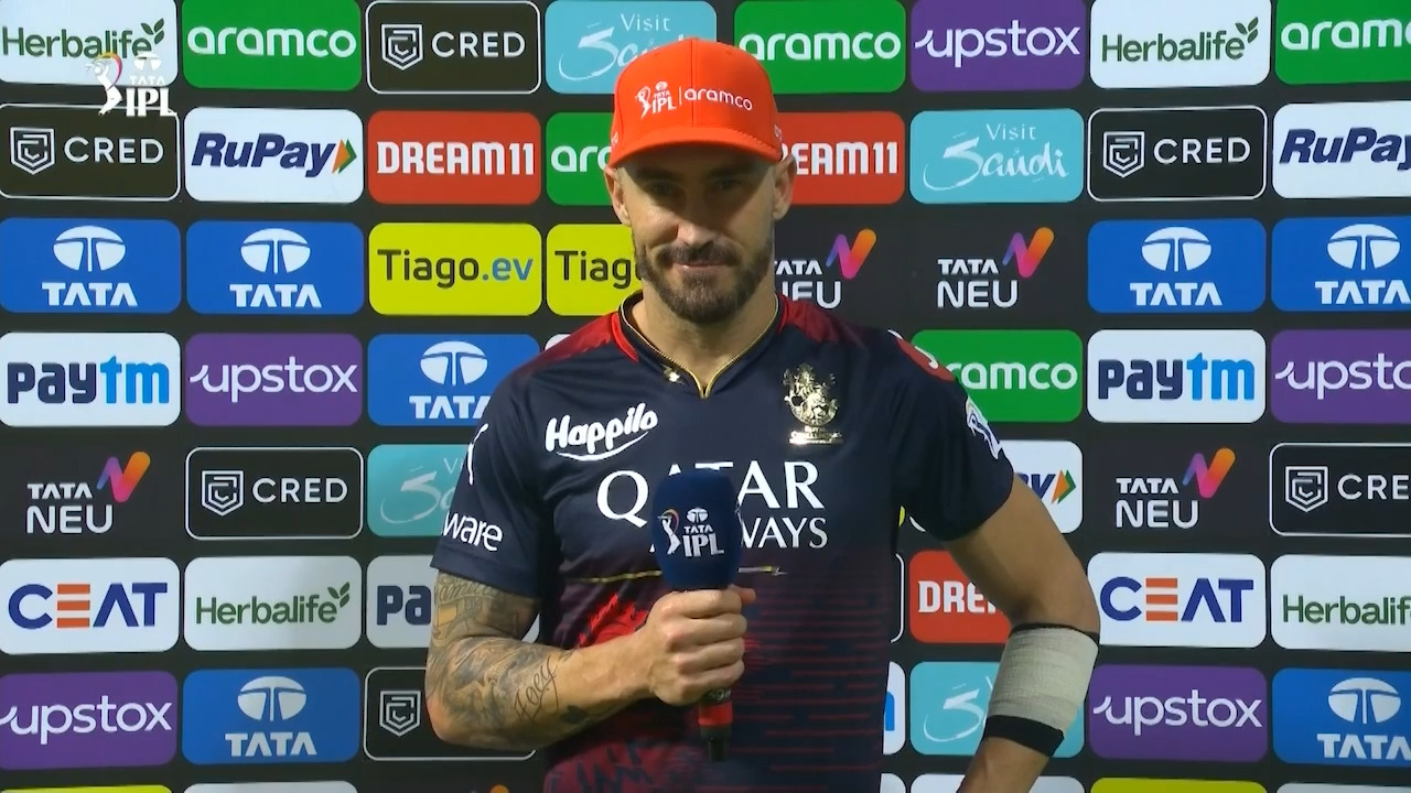 M24: RCB vs CSK – Faf Du Plessis Interview background