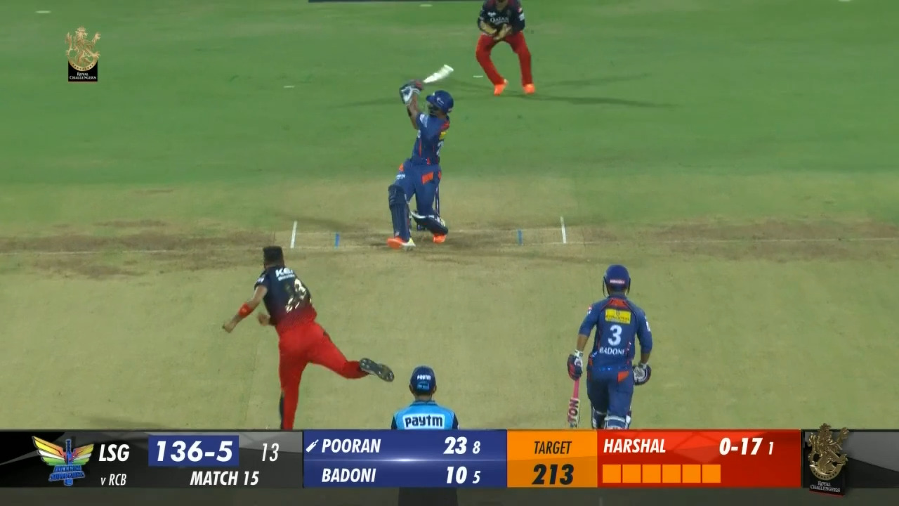 M15: RCB vs LSG – Nicholas Pooran Six