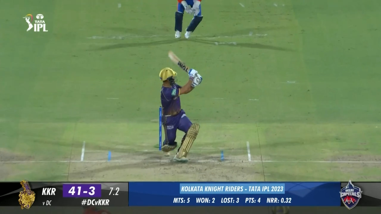 M28: DC vs KKR – Mandeep Singh Six