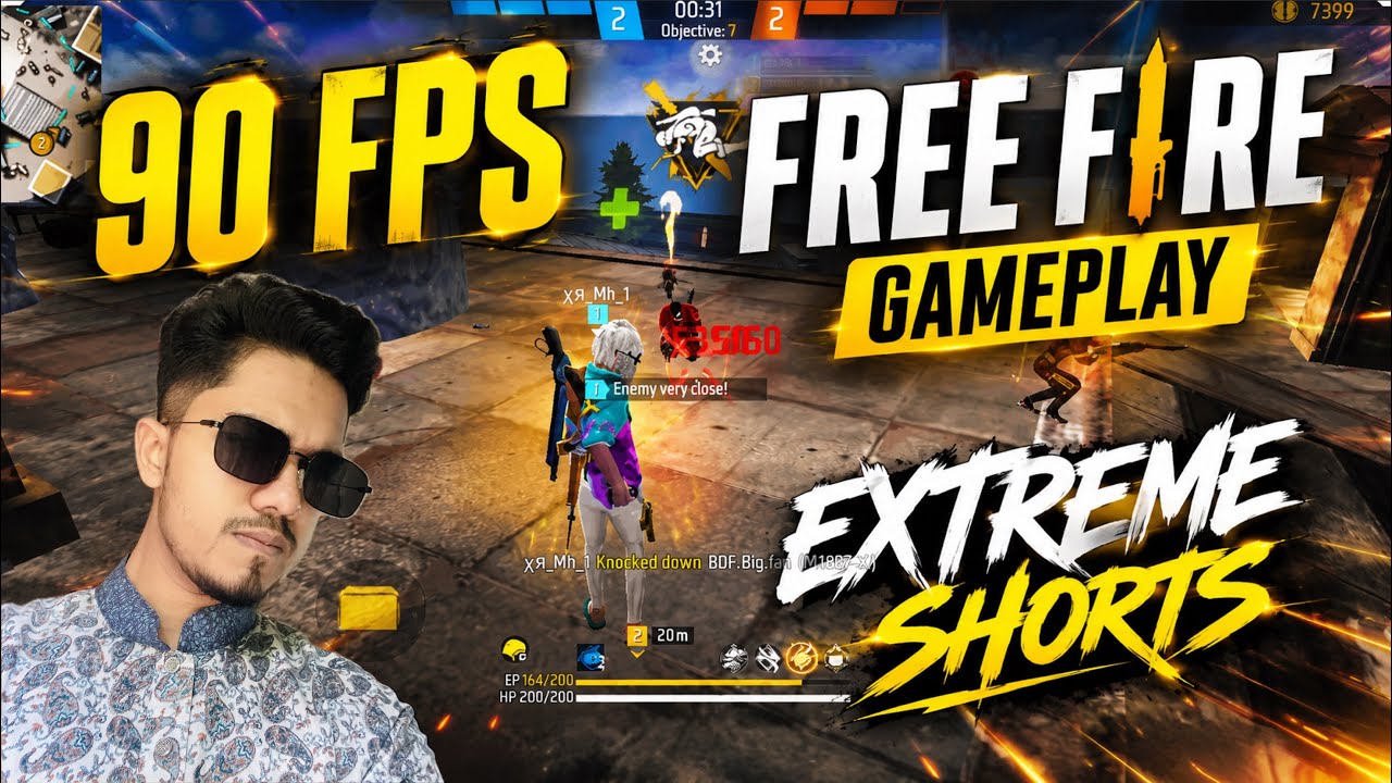 90 fps Free Fire review 😱ye keya tha vaii!! background
