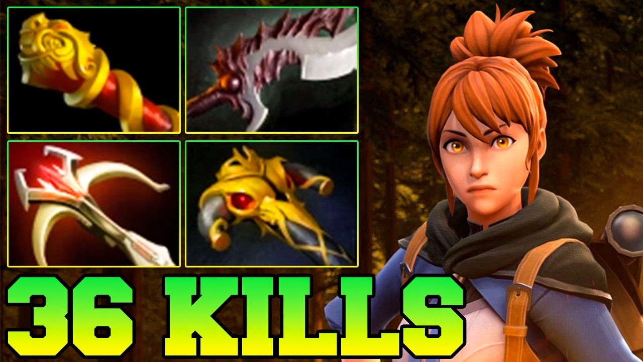 36 Kills Marci Dota 2 !! Marci Dota 2 Mid Lane Carry Guide Pro Gameplay Build 7.41 background