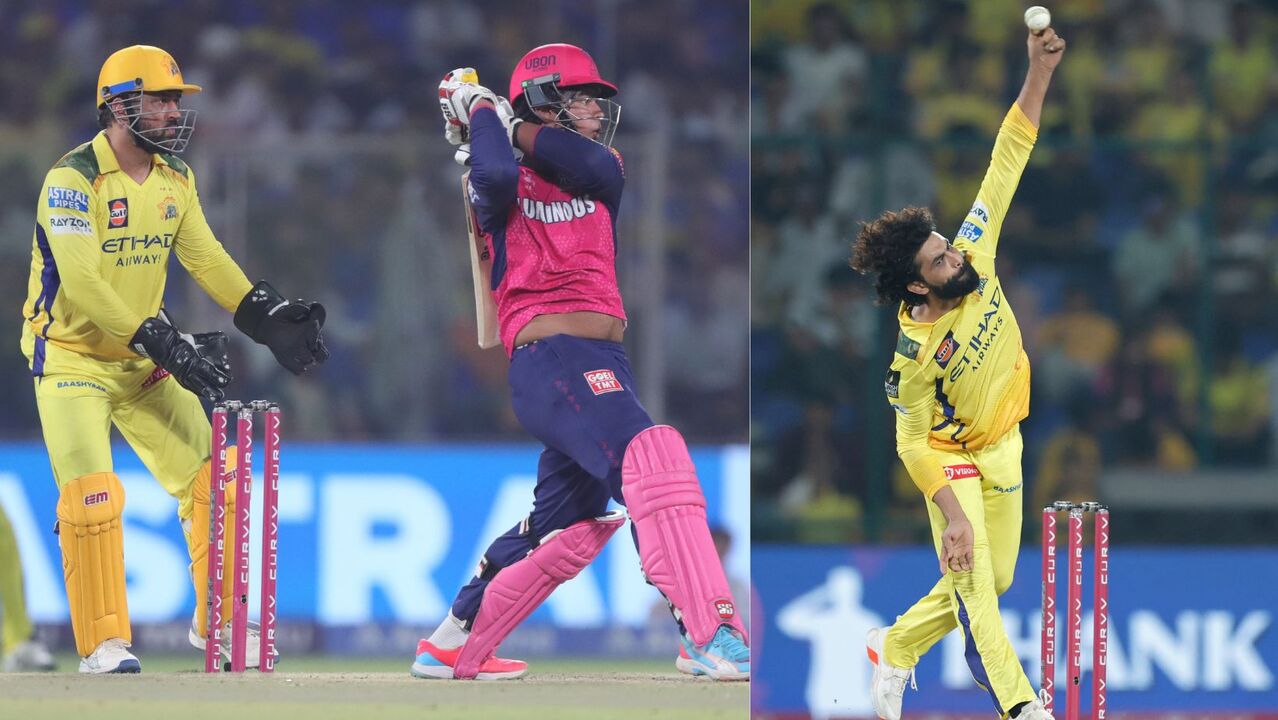 Young Vaibhav goes the distance against Jadeja with 92m & 94m sixes background