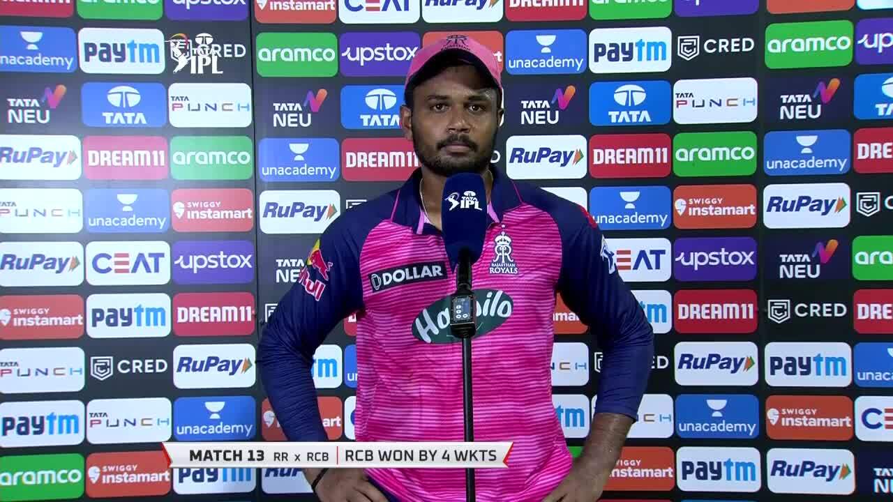 M13: RR vs RCB – Sanju Samson Interview background