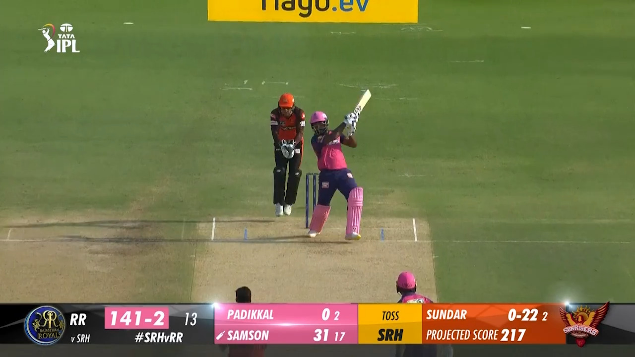 M04: SRH vs RR – Sanju Samson Six