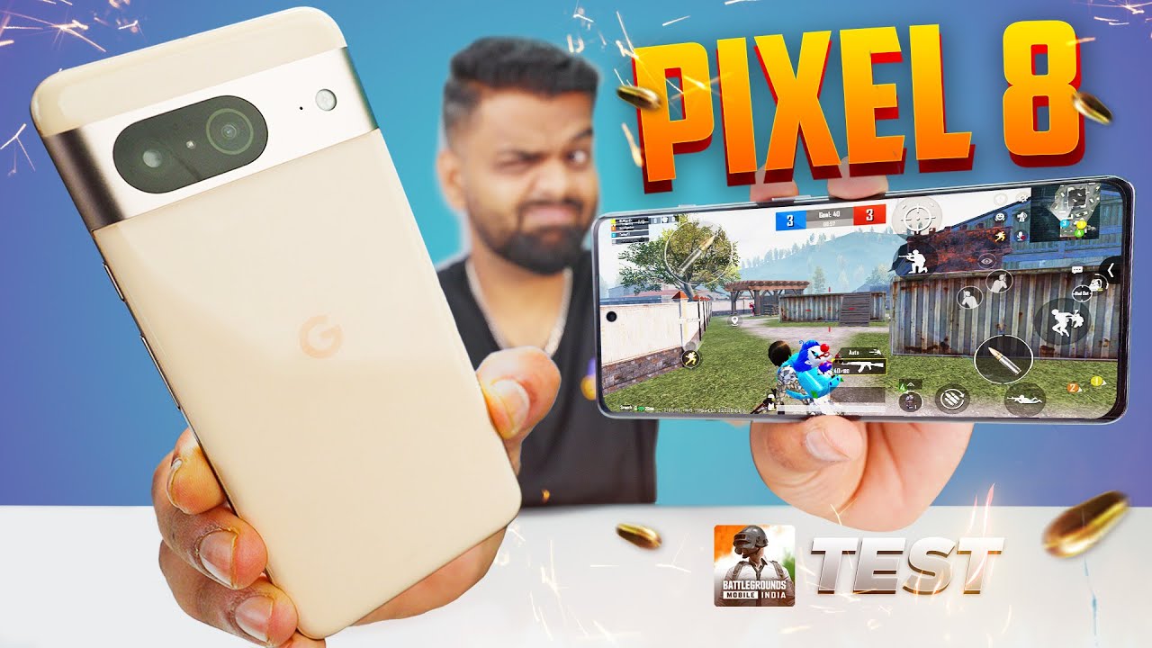 Google Pixel 8 - PUBG Test with FPS! 🔥 Heating & Battery Drain 🤐 background