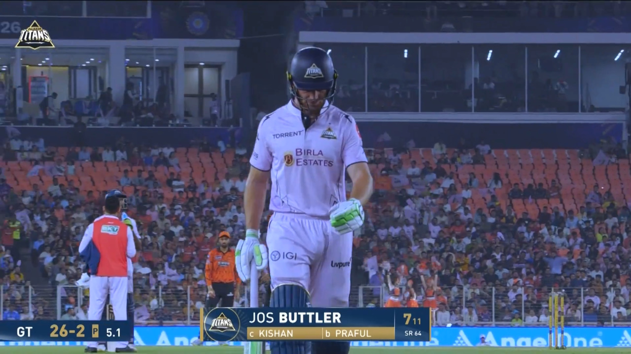 IPL 2026 M56: GT vs SRH - Jos Buttler Wicket