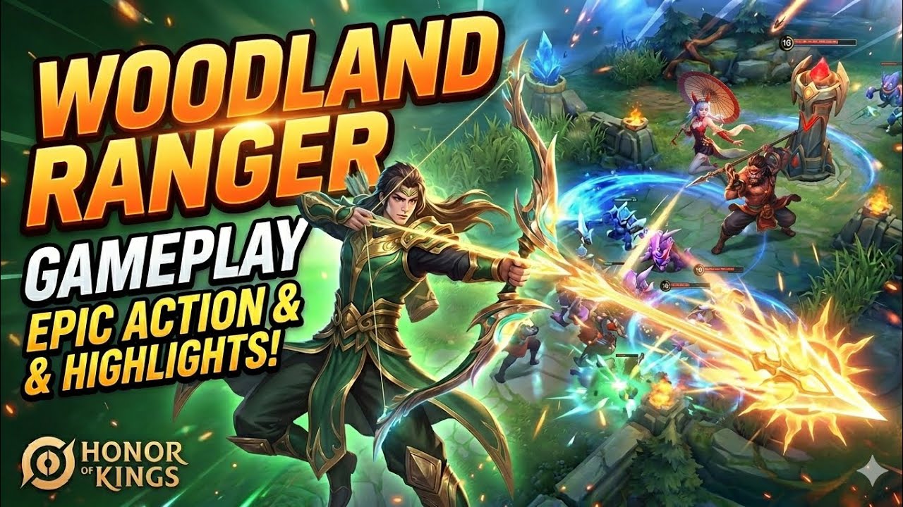 SNIPED! Unbelievable Global Ults with Woodland Ranger#honorofkings #mobilelegends #gameplay