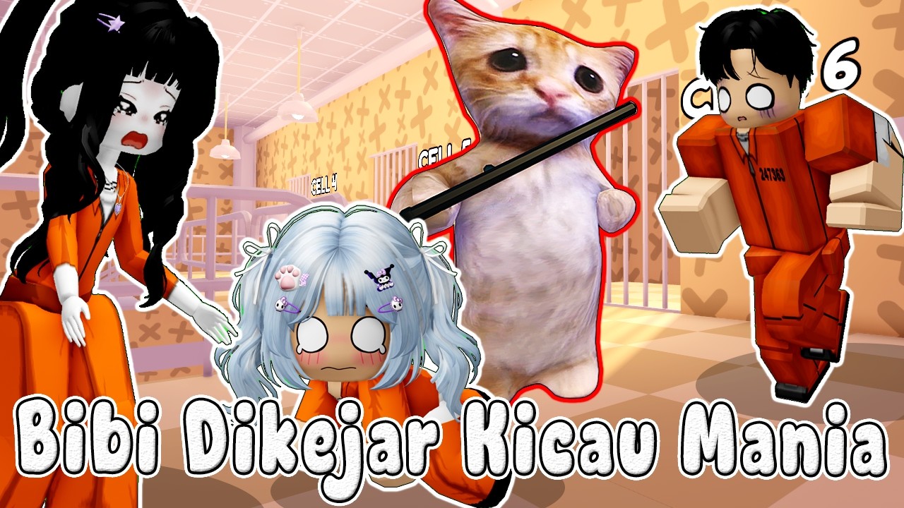BIBI HAMPIR JADI KUCING KARENA GAGAL KABUR DARI PENJARA KICAU MANIA || EL GATO PRISON🏡ROBLOX INDO