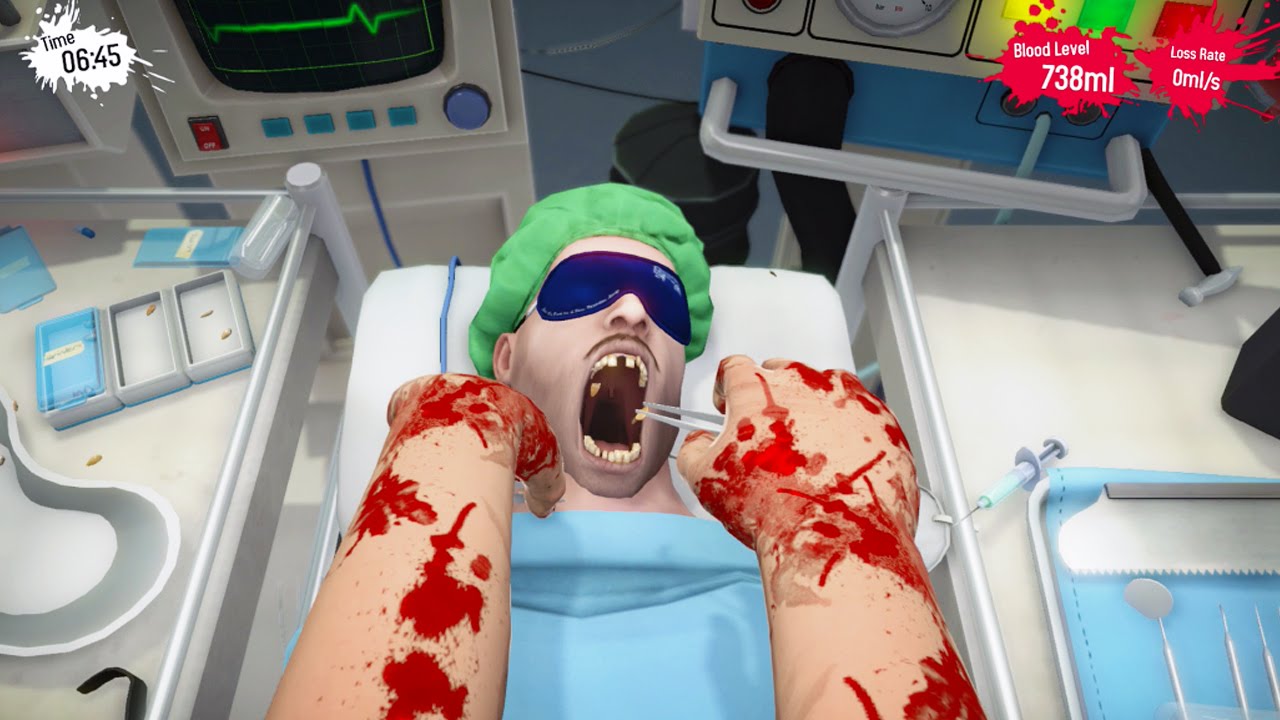 Surgeon Simulator PS4 - PULLING TEETH!