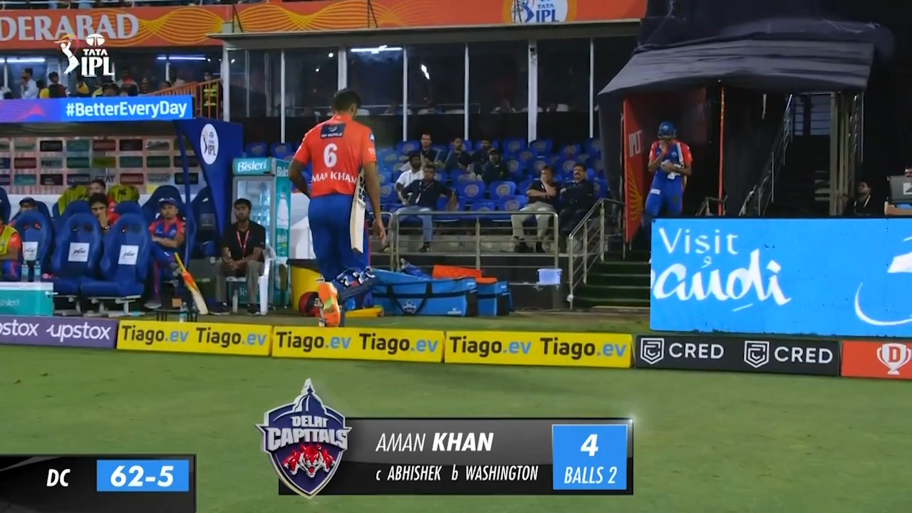 M34: SRH vs DC – Aman Khan Wicket