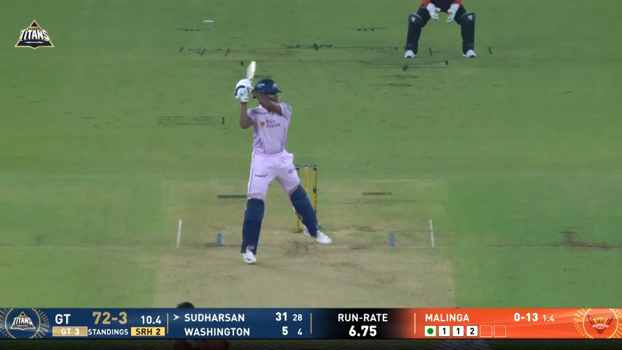 IPL 2026 M56: GT vs SRH - Sai Sudharsan Six