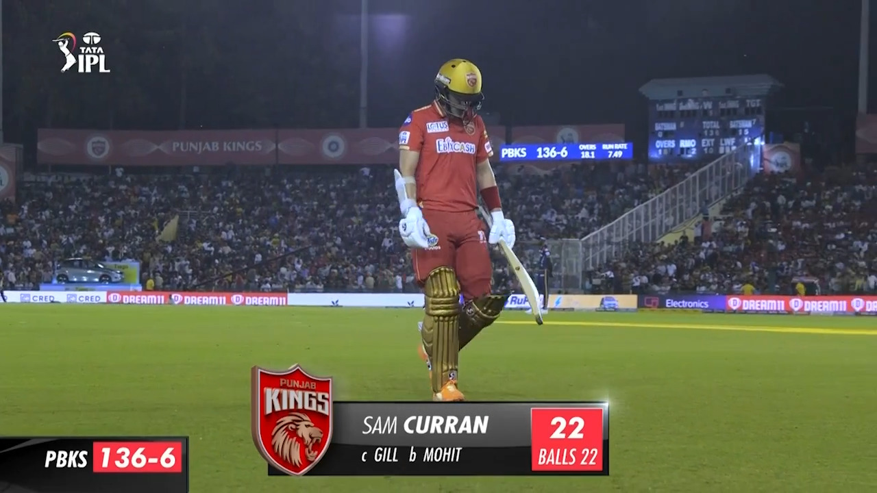 M18: PBKS vs GT – Sam Curran Wicket