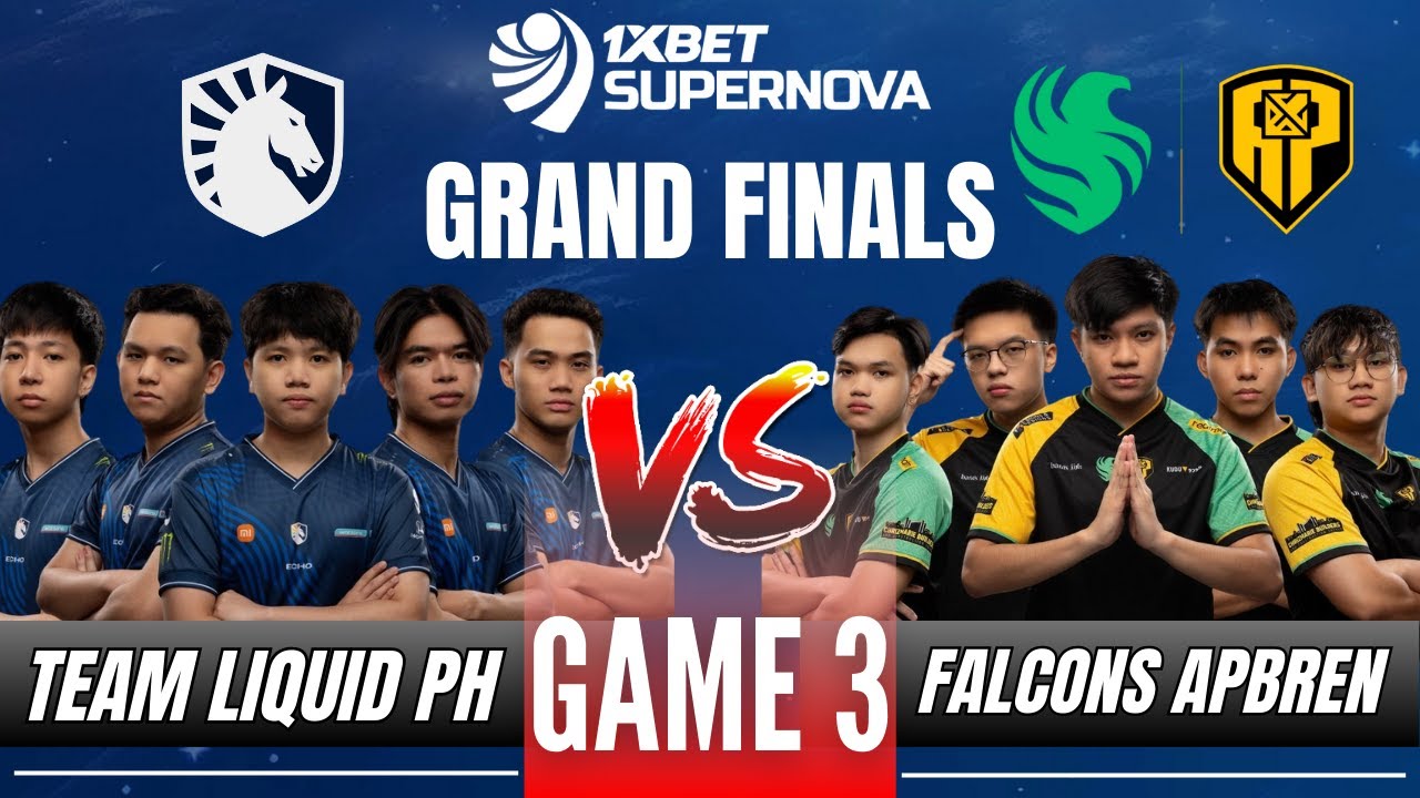 TLPH VS FCAP | TEAM LIQUID PH vs FALCONS APBREN GAME 3 | 1XBET SUPERNOVA GRAND FINALS background