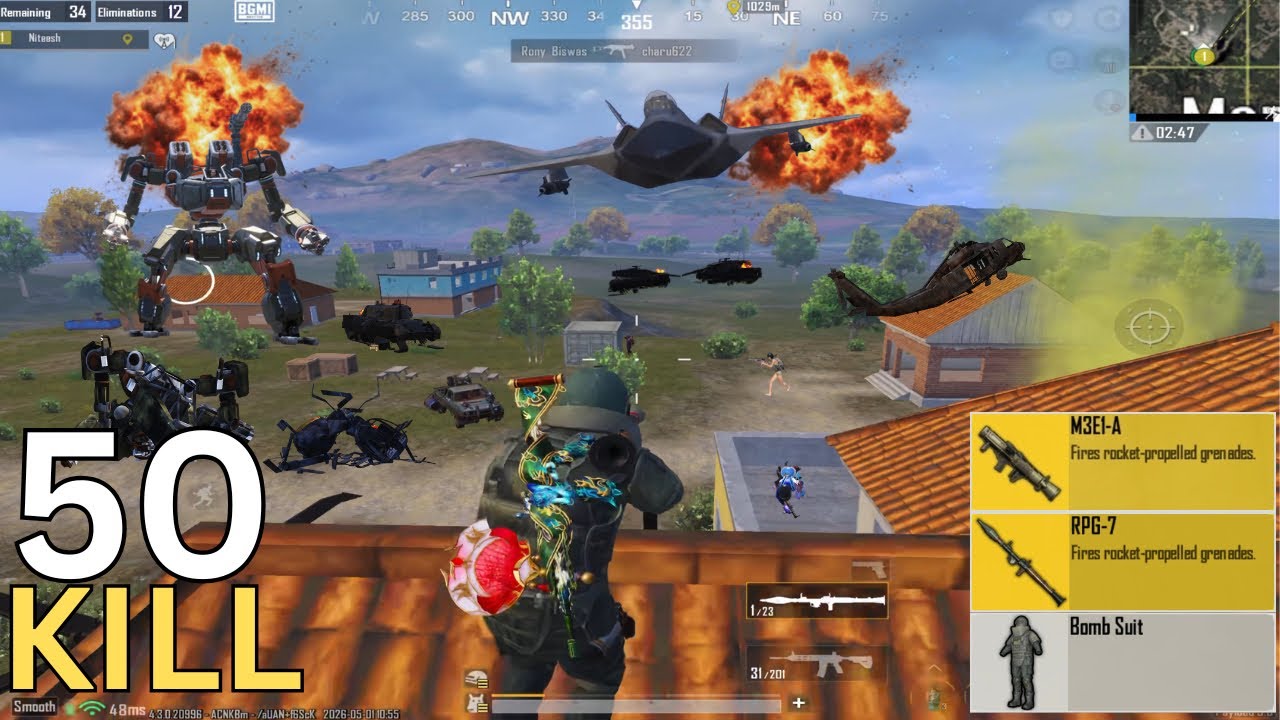 OMG 🤯 M3E1-A + RPG vs pro Squad, Tank, Jet, Helicopter War in payload mode 💥 || PUBG MOBILE ||