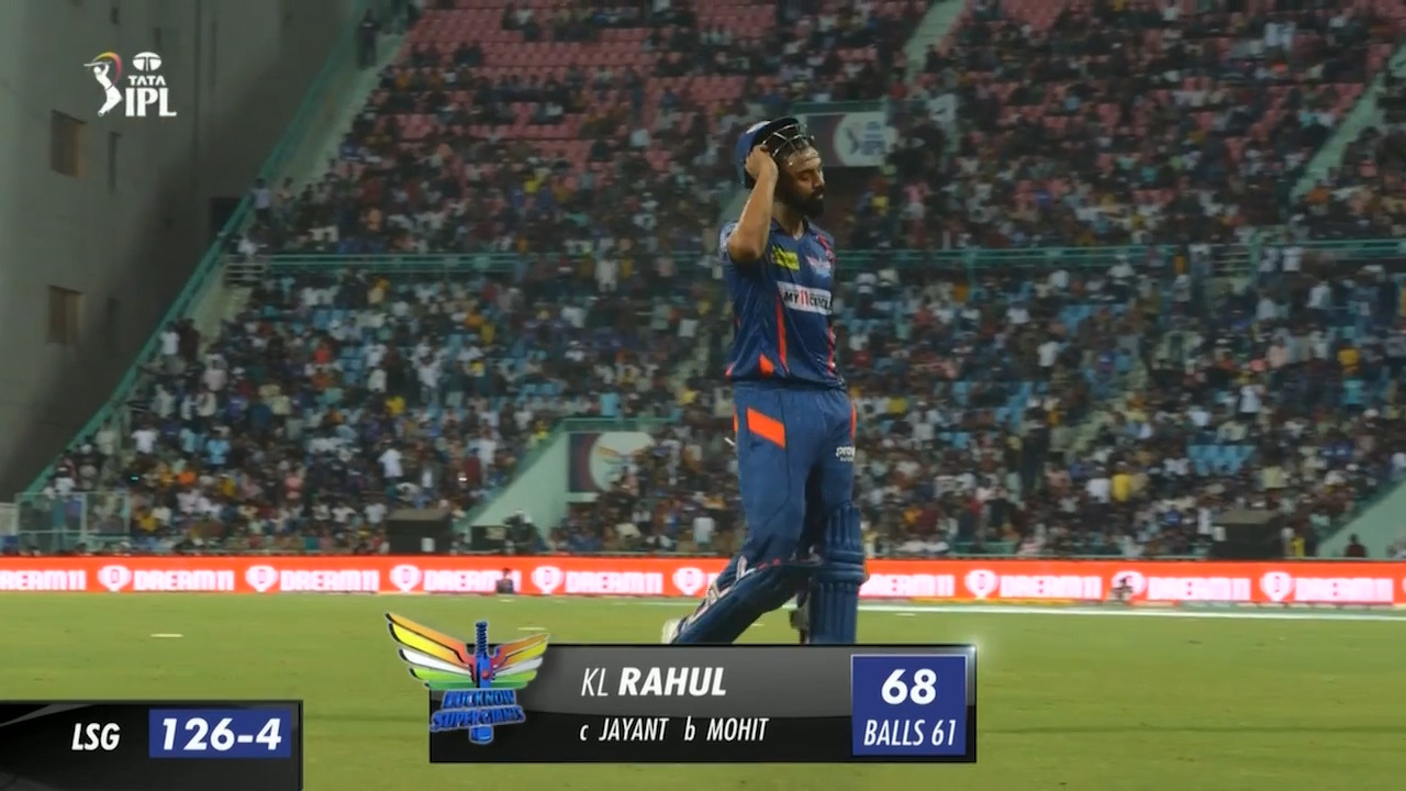 M30: LSG vs GT – K L Rahul Wicket