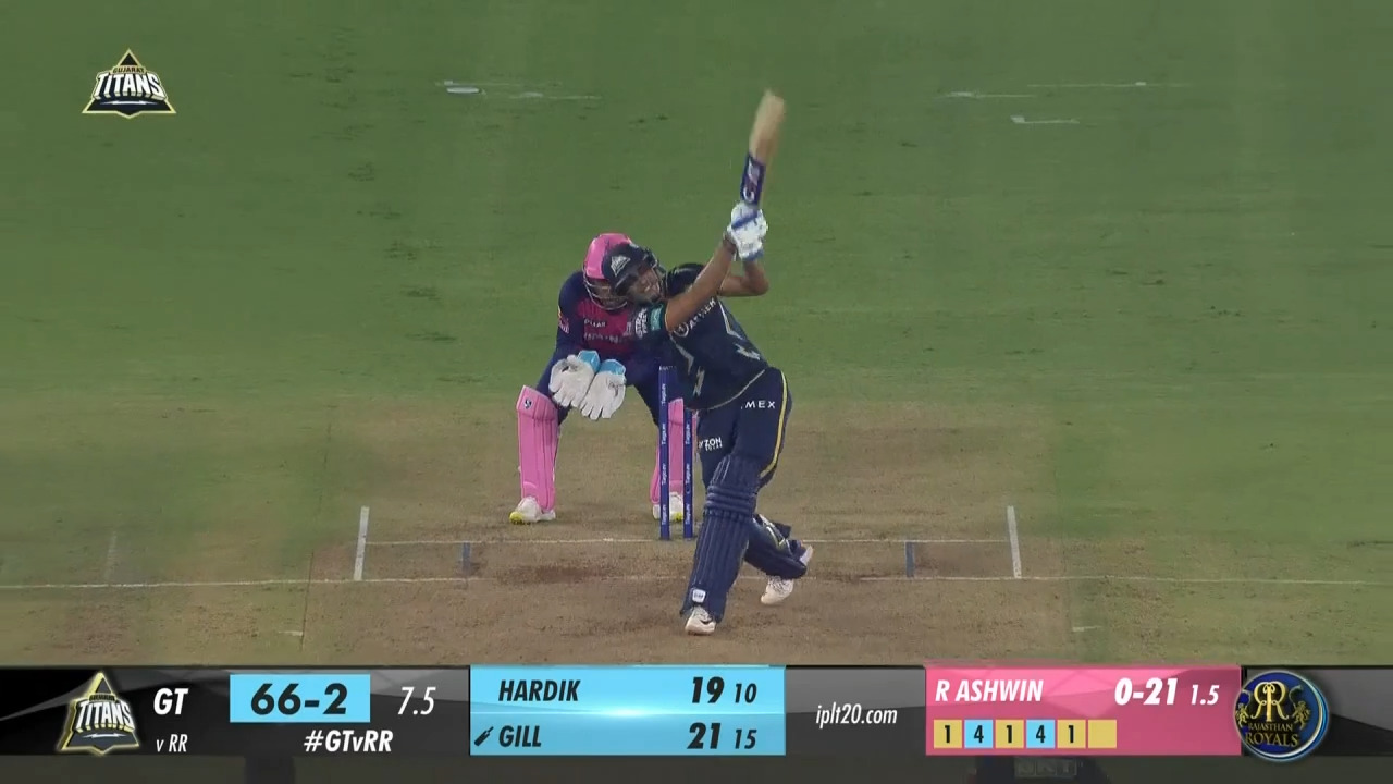 M23: GT vs RR – Shubman Gill Six