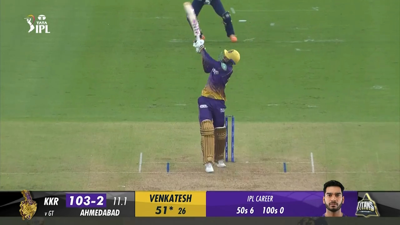 M13: GT vs KKR – Venkatesh Iyer Six