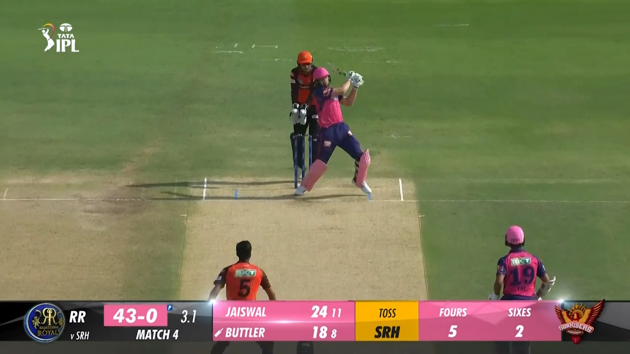 M04: SRH vs RR – Jos Buttler Six background