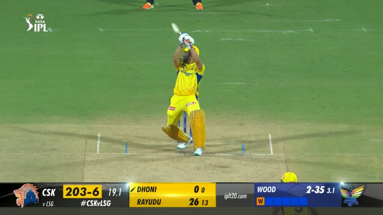 M06: CSK vs LSG – MS Dhoni Six
