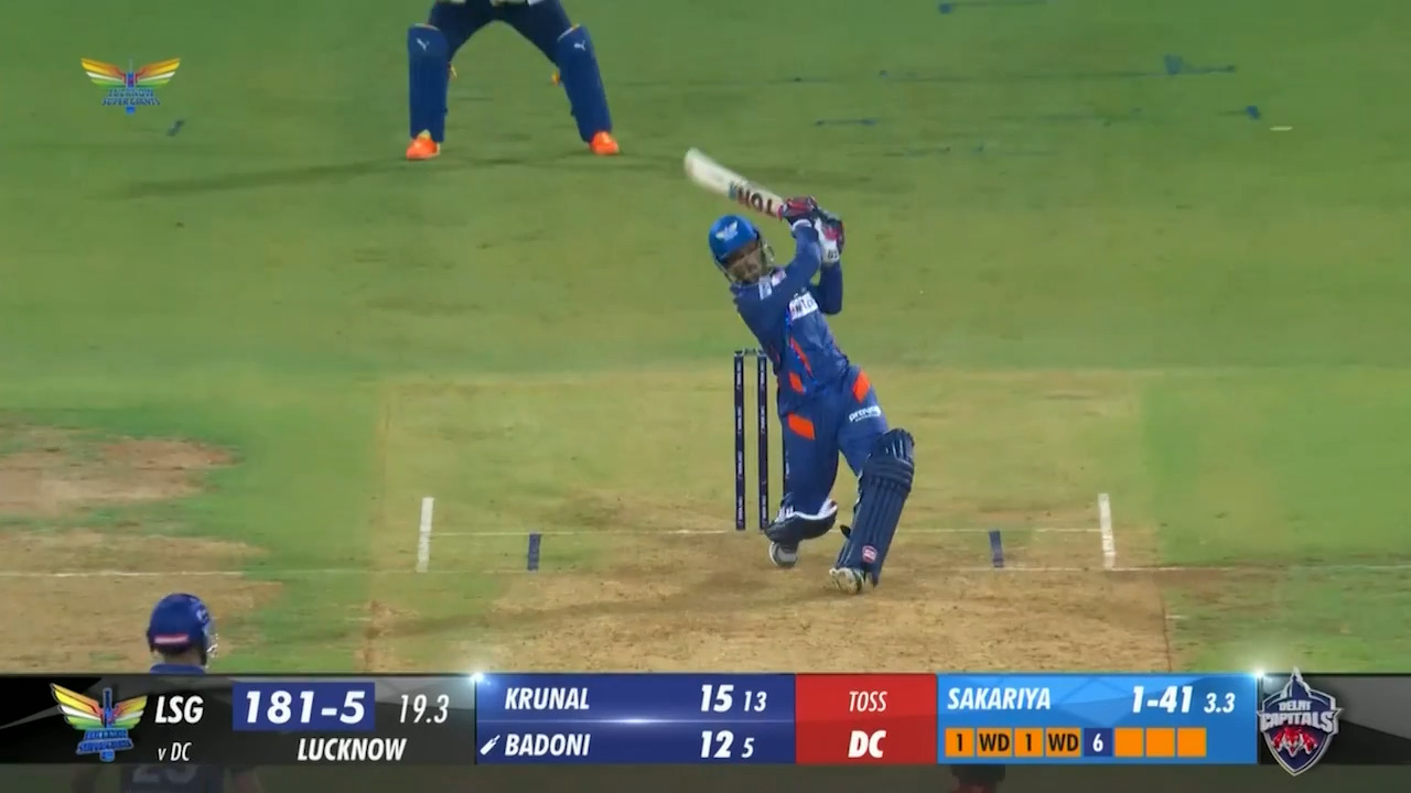 M03: LSG vs DC – Ayush Badoni Six