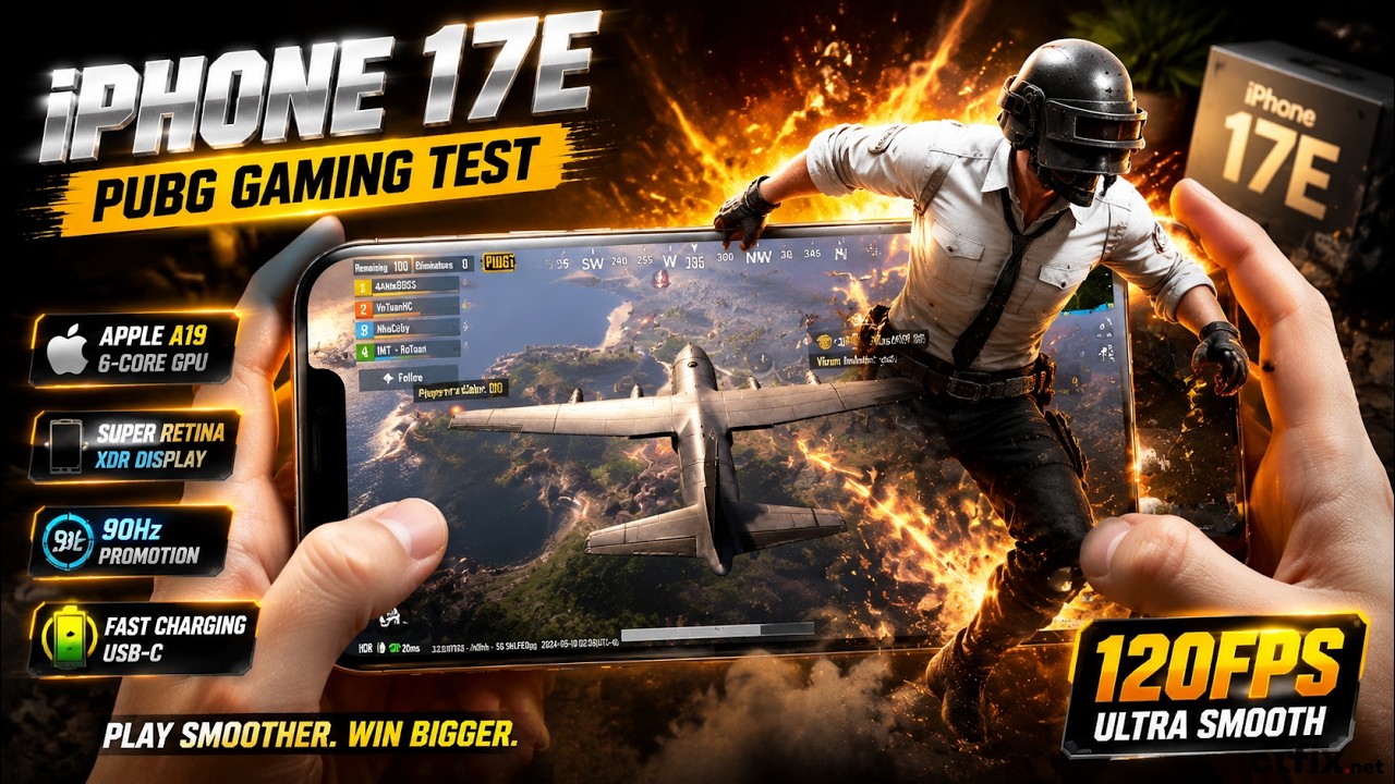 iPhone 17E PUBG Gaming test | Apple A19, Super Retina XDR Display