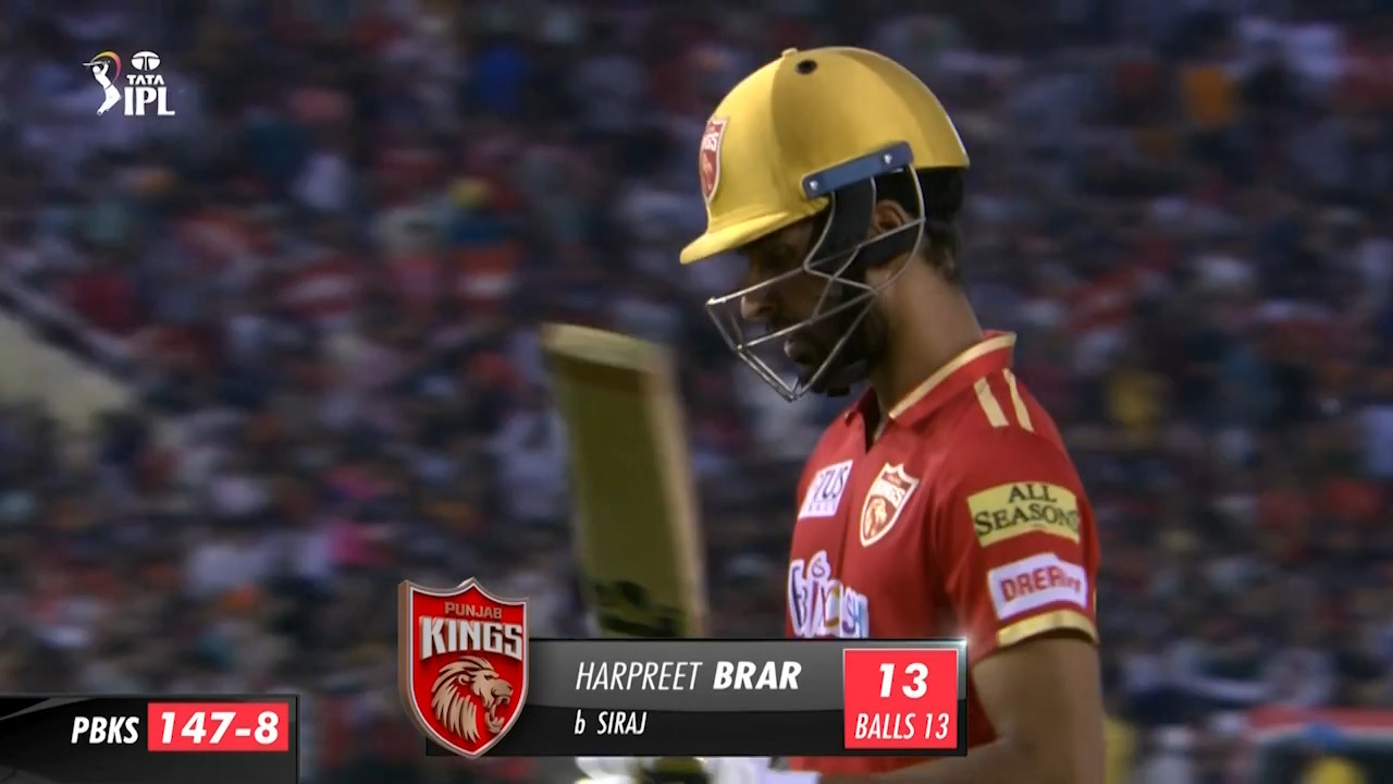 M27: PBKS vs RCB – Harpreet Brar Wicket