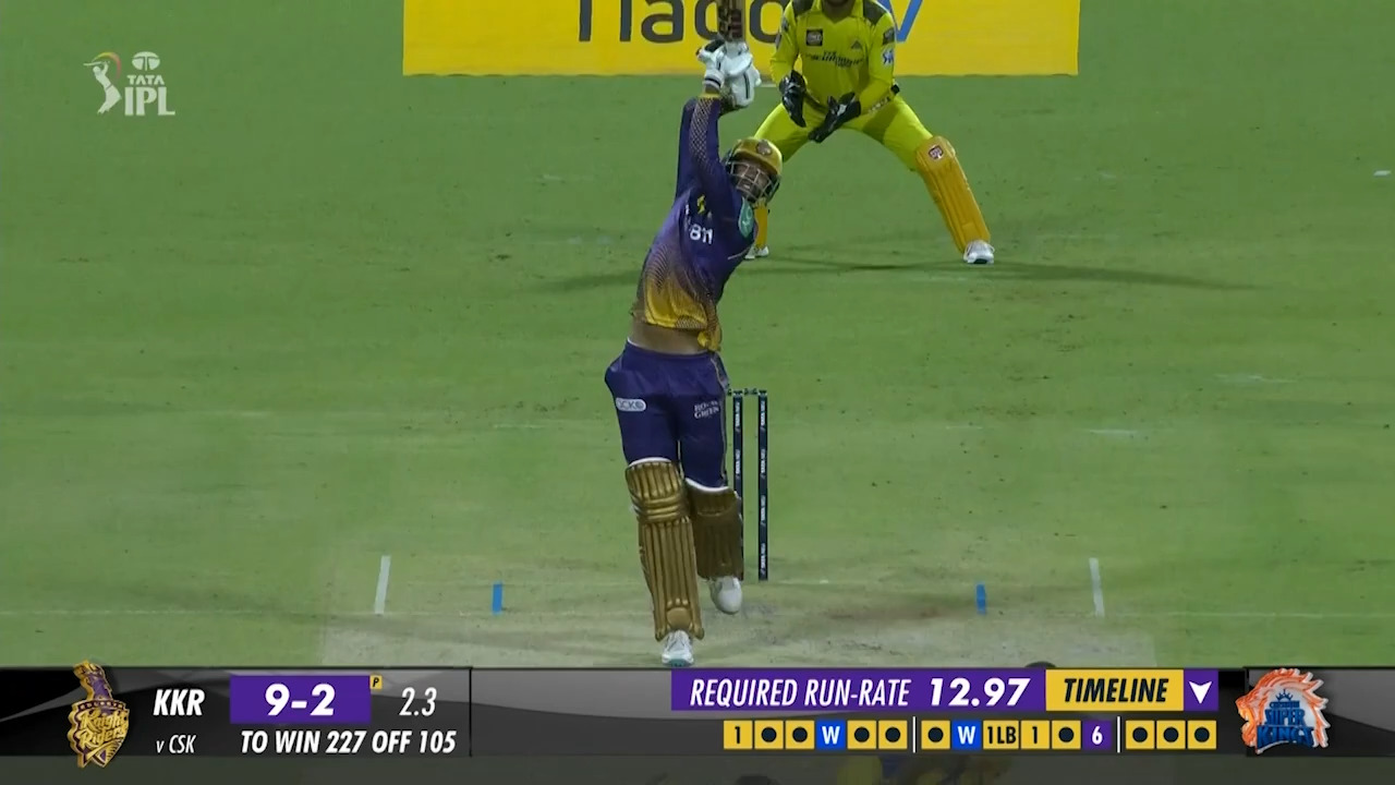 M33: KKR vs CSK – Venkatesh Iyer Six background