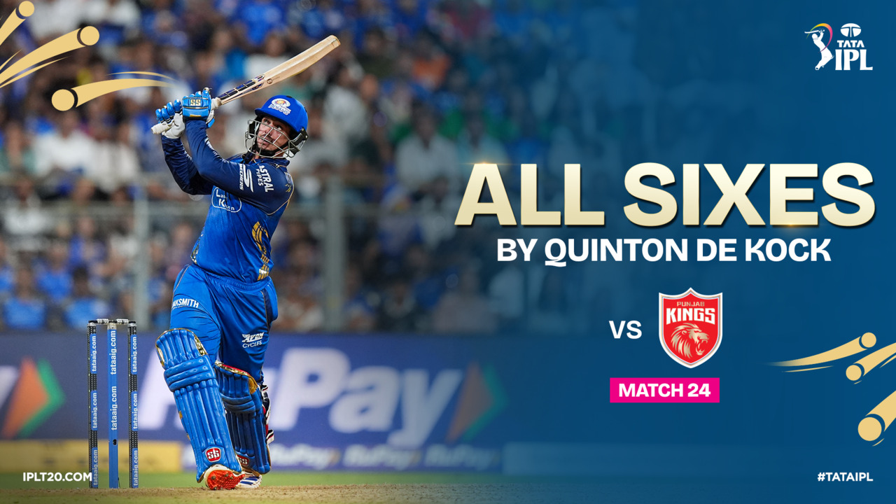All Sixes by centurion Quinton de Kock vs PBKS