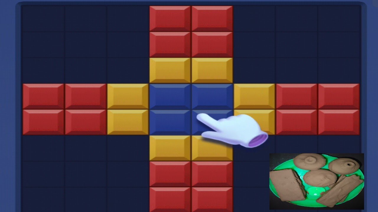 Block blast gameplay with relaxation sound. background