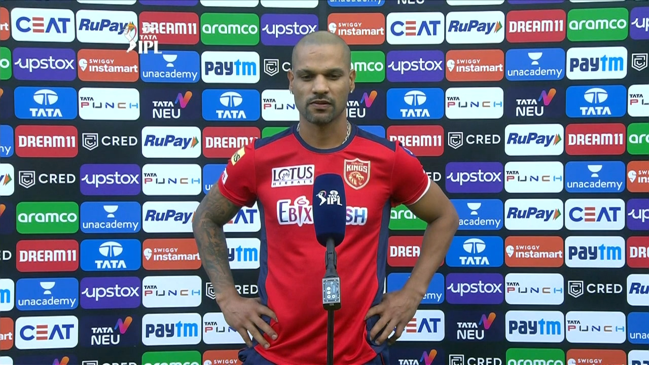 M03: PBKS vs RCB – Shikhar Dhawan Interview background