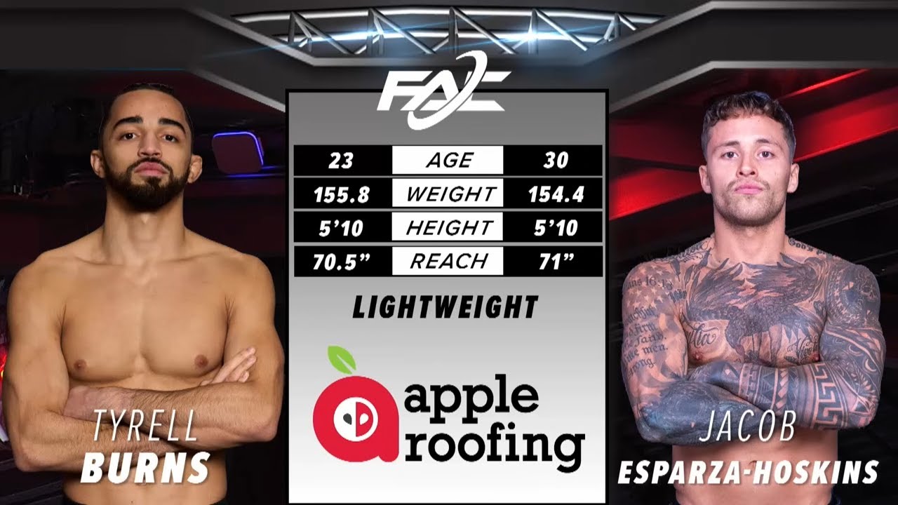 Tyrell Burns vs. Jacob Esparza Hoskins - FAC 34 background