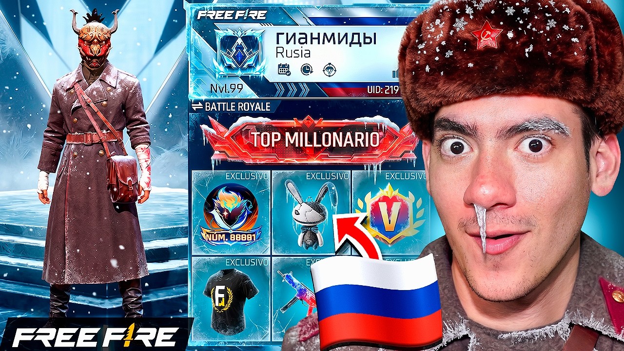 ENCONTRE AL JUGADOR MÁS TRILLONARIO DE FREE FIRE EN RUSIA Y ME DEJO LOCO !! - TheDonato