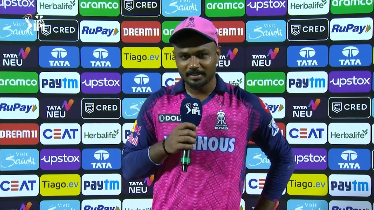 M48: RR vs GT – Sanju Samson Interview background