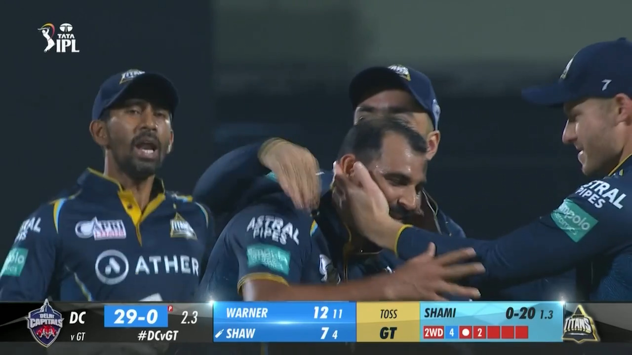 M07: DC vs GT – Fall of Wickets