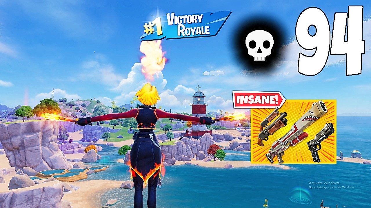 94 Elimination Solo Vs Squads/squads "Zero Build" Gameplay Wins (NEW Fortnite Chapter 7 Season 2 PC)