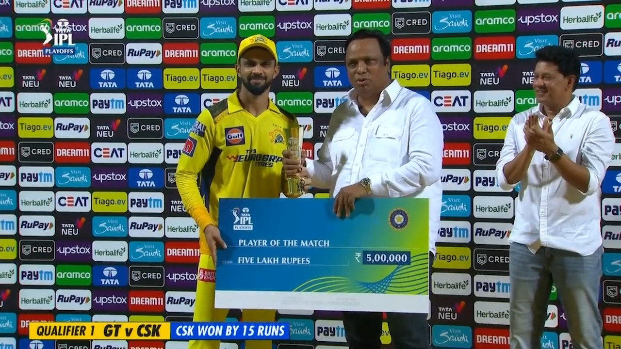 Q1: GT vs CSK – Man of the Match – Ruturaj Gaikwad background