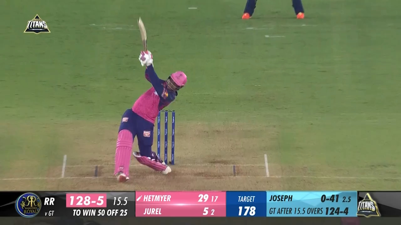M23: GT vs RR – Shimron Hetmyer Six