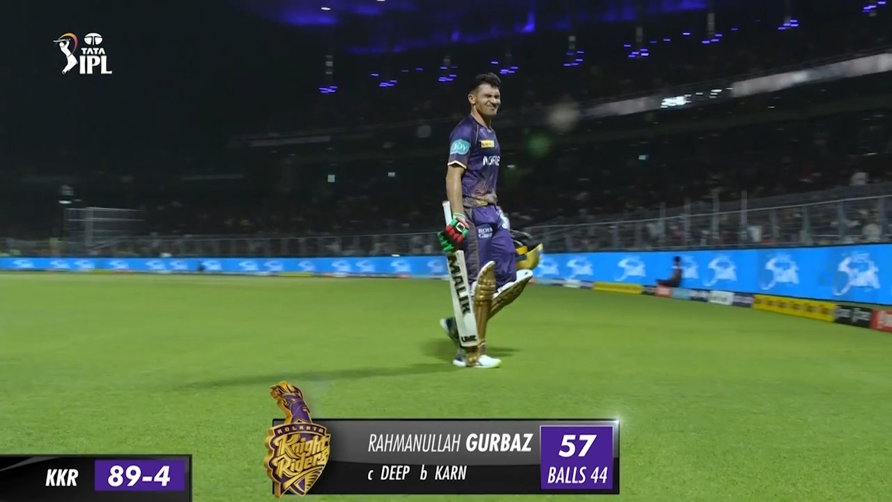 M09: KKR vs RCB – Rahmanullah Gurbaz Wicket