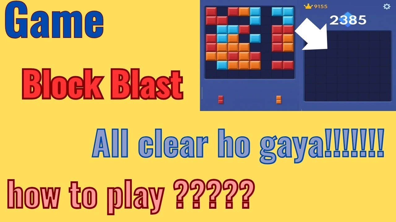 All Clear In Block Blast Game/How To Play Block Blast Game. backdrop
