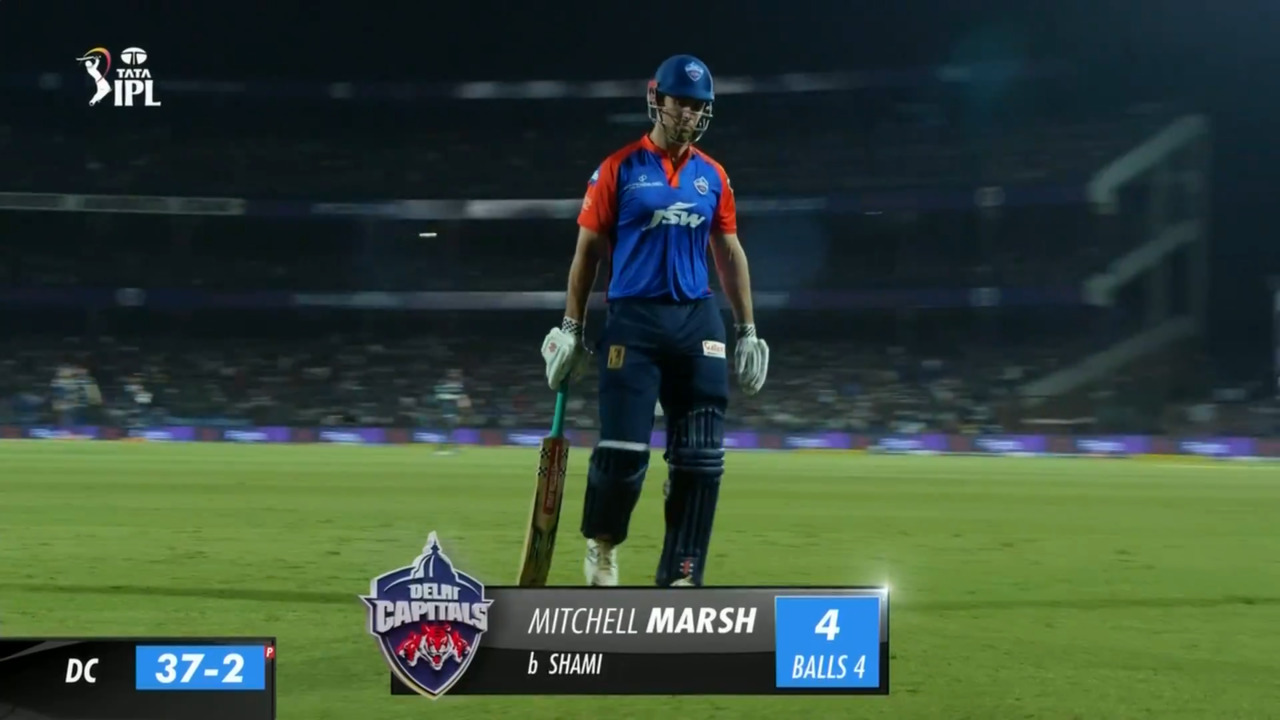 M07: DC vs GT – Mitchell Marsh Wicket