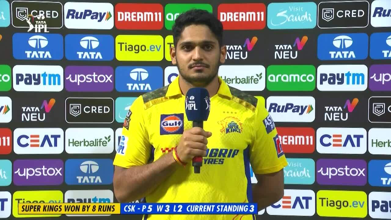 M24: RCB vs CSK – Tushar Deshpande Interview background