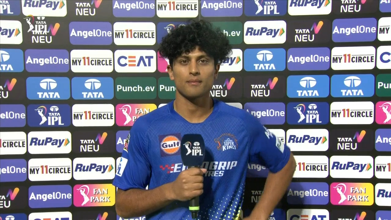 M13: DC vs CSK – Rachin Ravindra Interview background