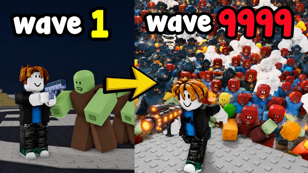 Went From Noob To Master In Roblox Survive Zombie Arena!