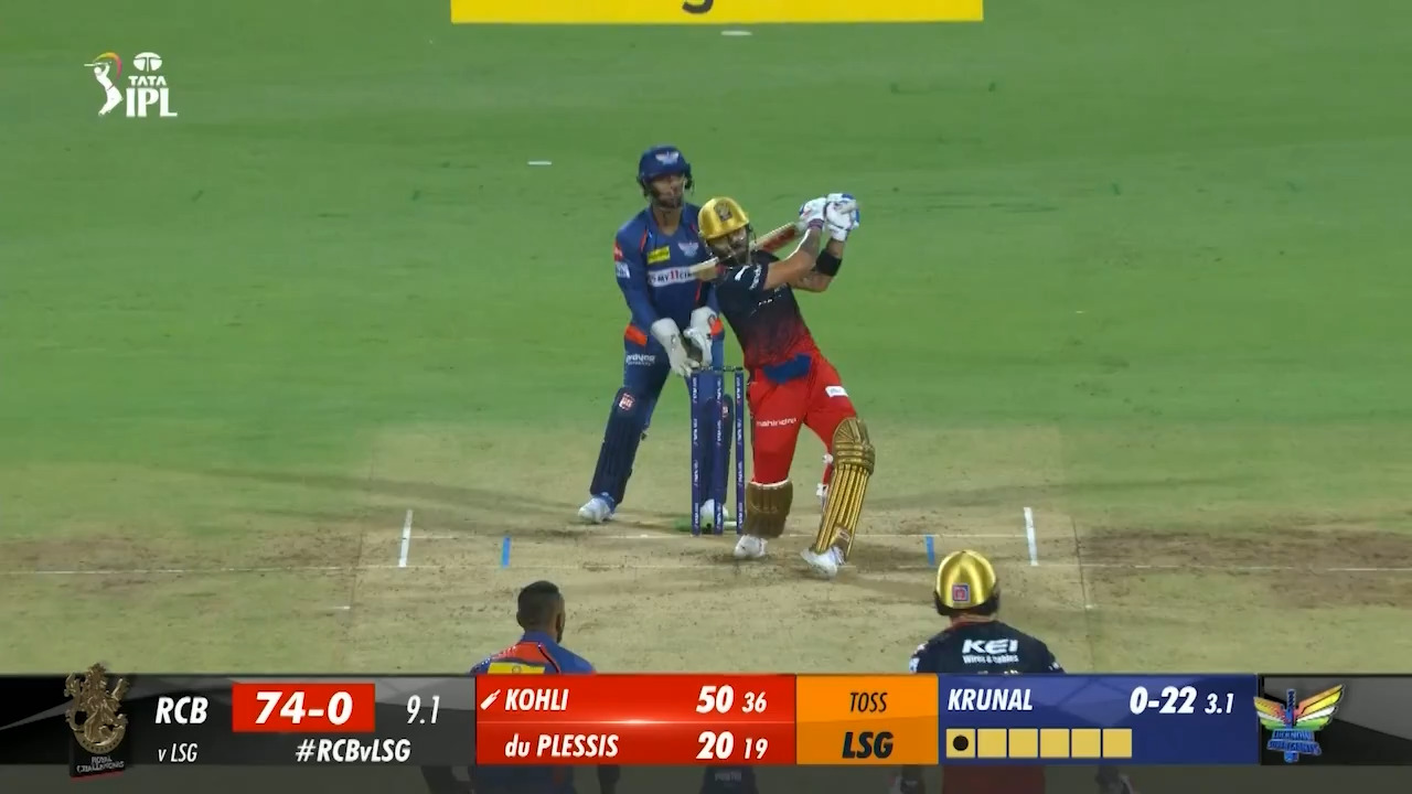 M15: RCB vs LSG – Virat Kohli Six