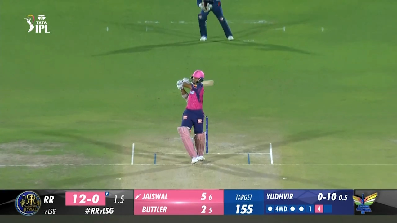 M26: RR vs LSG – Yashasvi Jaiswal Six