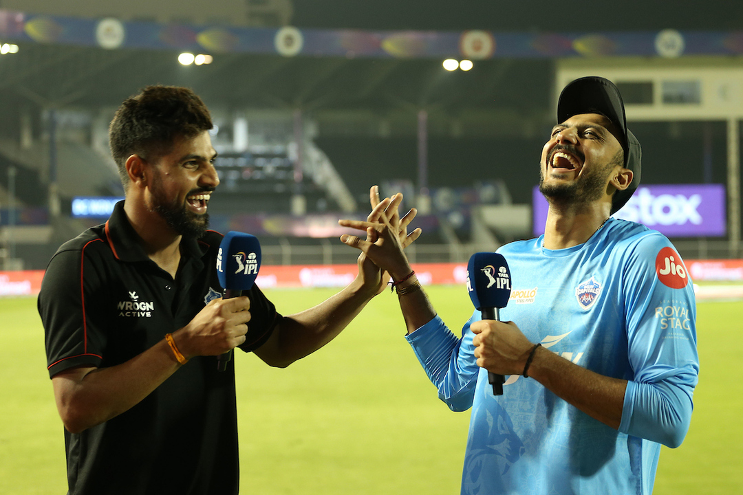 Fun on the mic with Axar Patel and Lalit Yadav